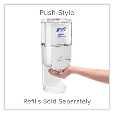 Push-Style Hand Sanitizer Dispenser, 1,200 Ml, 5.25 X 8.56 X 12.13, White
