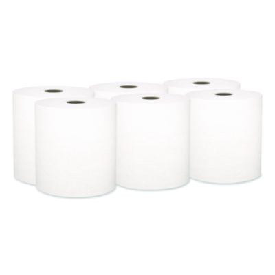 Universal Hard Roll Paper Towels With Premium Absorbency Pockets, 1-Ply, 8" x 600 Ft, 1.75" Core, White, 6 Rolls/Carton
