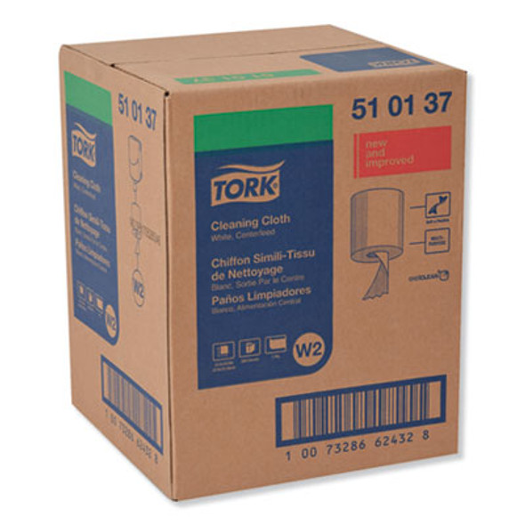 Cleaning Cloth, 12.6 X 10, White, 500 Wipes/Carton