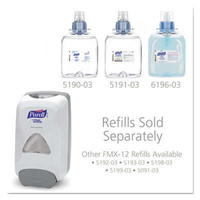 Fmx-12 Foam Hand Sanitizer Dispenser, 1,000 Ml/1,200 Ml Refill, 6.6 x 5.13 x 11, Gray