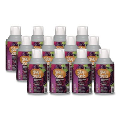 Champion Sprayon Sprayscents Metered Air Freshener Refill, Mulberry, 7 Oz Aerosol Spray, 12/Carton