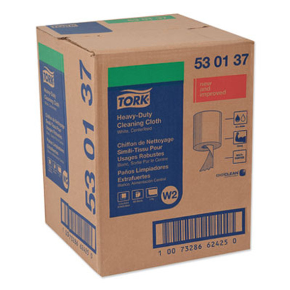 Heavy-Duty Cleaning Cloth, 12.6 X 10, White, 400/Carton