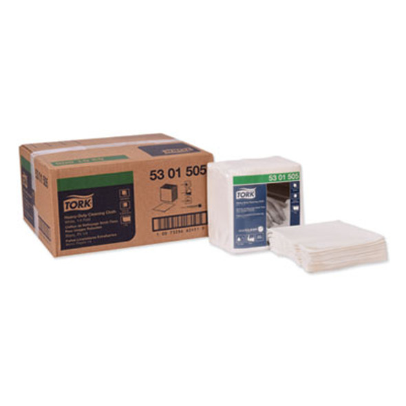 Heavy-Duty Cleaning Cloth, 12.6 X 13, White, 50/Pack, 6 Packs/Carton