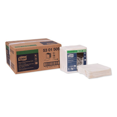 Heavy-Duty Cleaning Cloth, 12.6 X 13, White, 50/Pack, 6 Packs/Carton