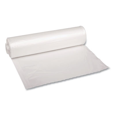 Recycled Low-Density Polyethylene Can Liners, 33 Gal, 1.4 Mil, 33" x 39", Clear, Perforated, 10 Bags/Roll, 10 Rolls/Carton