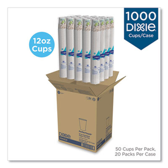 Perfectouch Paper Hot Cups, 12 Oz, Coffee Haze Design, 50/Sleeve, 20 Sleeves/Carton