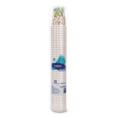 Perfectouch Paper Hot Cups, 12 Oz, Coffee Haze Design, 50/Sleeve, 20 Sleeves/Carton