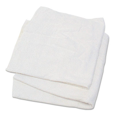 Woven Terry Rags, White, 15 X 17, 25 Lb/Carton