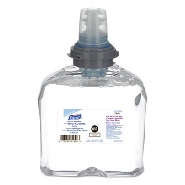 Advanced Hand Sanitizer E3-Rated Foam, 1,200 Ml Refill, Fragrance-Free, 2/Carton