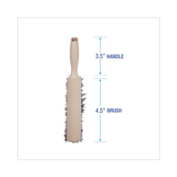 Counter Brush, Gray Flagged Polypropylene Bristles, 4.5" Brush, 3.5" Tan Plastic Handle