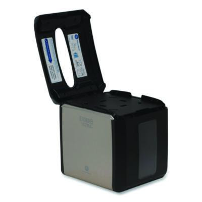 Tabletop Napkin Dispenser, 7.6 x 6.1 x 7.2, Stainless Black