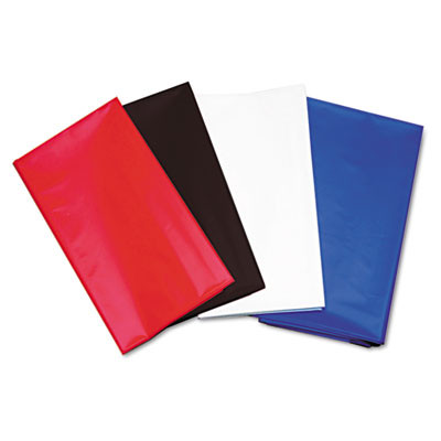 Table Set Rectangular Table Cover, Heavyweight Plastic, 54" X 108", Red, 6/Pack