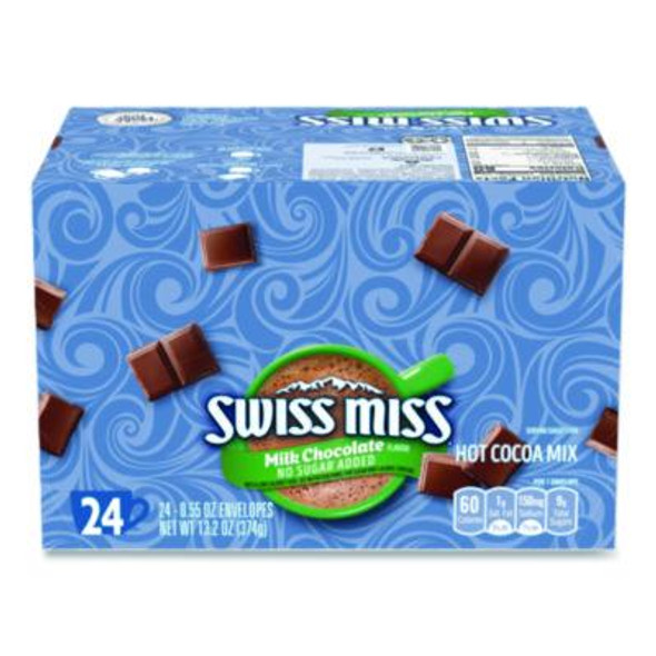 Hot Cocoa Mix, No Sugar Added, 24 Packets/Box