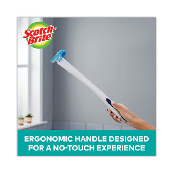 Toilet Scrubber Starter Kit, 1 Handle And 5 Scrubbers, White/Blue