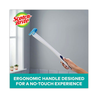 Toilet Scrubber Starter Kit, 1 Handle And 5 Scrubbers, White/Blue
