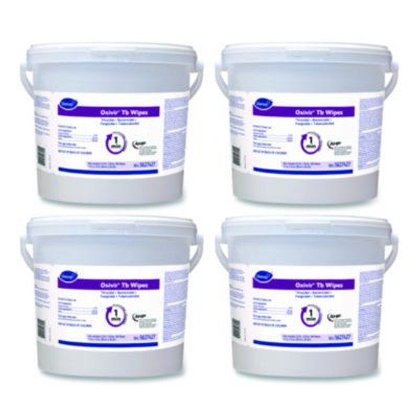 Oxivir Tb Disinfectant Wipes, 11 x 12, White, 160/Bucket, 4 Buckets/Carton