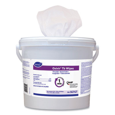 Oxivir Tb Disinfectant Wipes, 11 x 12, White, 160/Bucket, 4 Buckets/Carton
