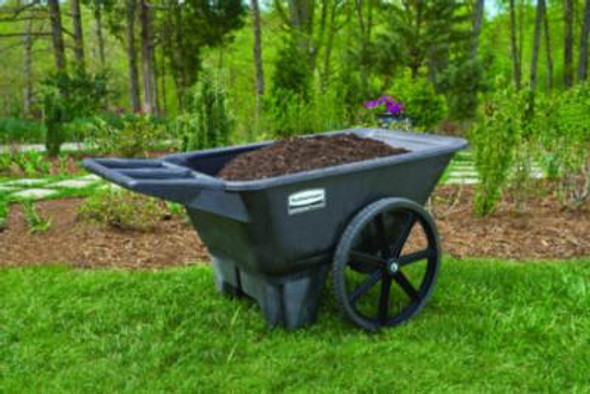Big Wheel Agriculture Wheelbarrow, 300 Lb Capacity, 32.75" x 58" x 28.25", Black