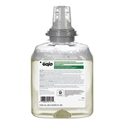 Tfx Green Certified Foam Hand Cleaner Refill, Unscented, 1,200 Ml, 2/Carton