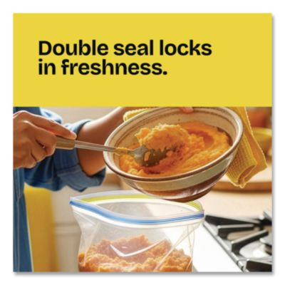 Zipper Food Storage Plastic Sandwich Bags, 6.63 x 5.88, Clear, 50 Bags/Box, 12 Boxes/Carton