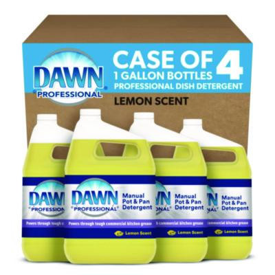 Manual Pot/Pan Dish Detergent, Lemon, 4/Carton