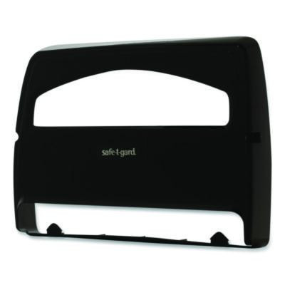 Safe-T-Gard Toilet Seat Cover Dispenser, Half-Fold, 16.38 X 2.5 X 11.75, Black