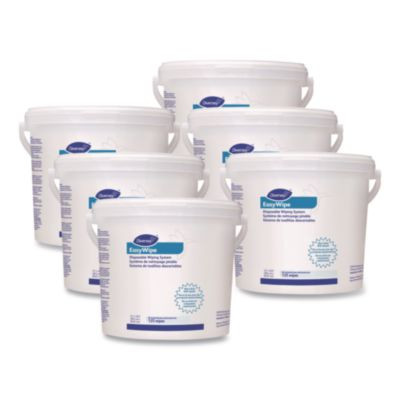 Easywipe Disposable Wiping Refill, White, 125/Tub, 6 Tub/Carton