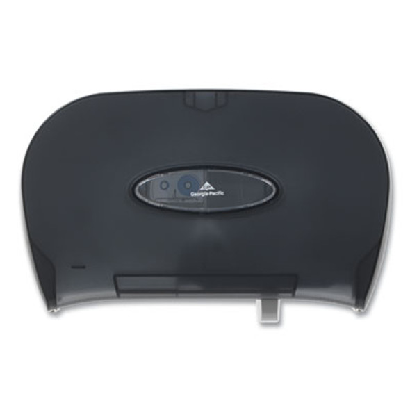 Two-Roll Bathroom Tissue Dispenser, 13.56 x 5.75 x 8.63, Smoke