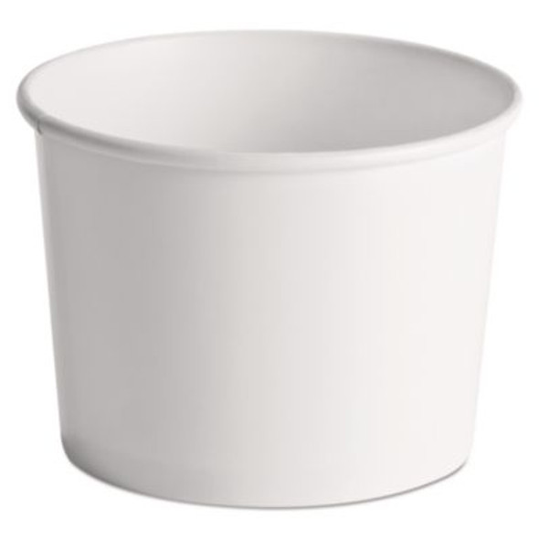Paper Food Containers, 64 Oz, White, 25/Pack, 10 Packs/Carton