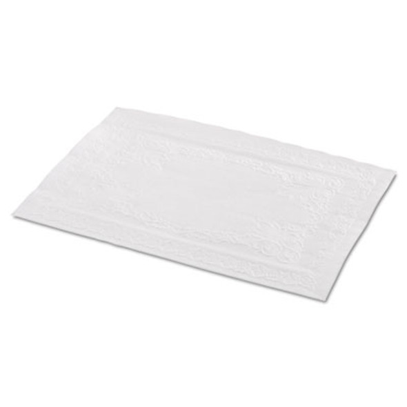 Placemats, Embossed Surface, Straight Edges, 14" x 10", White, 1,000/Carton