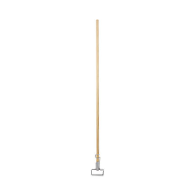 Spring Grip Metal Head Mop Handle For Most Mop Heads, 60", Natural