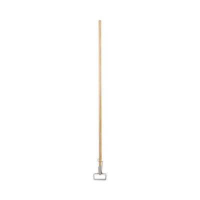 Spring Grip Metal Head Mop Handle For Most Mop Heads, 60", Natural