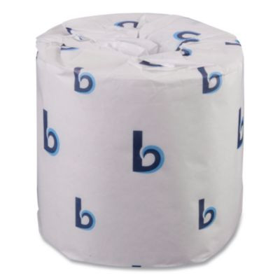 Two-Ply Toilet Tissue, Standard, Septic Safe, White, 4 x 3, 500 Sheets/Roll, 96 Rolls/Carton