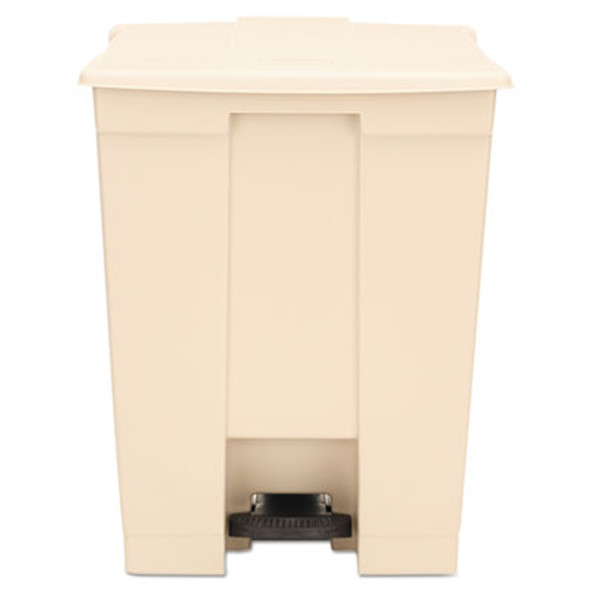 Legacy Step-On Receptacle, 18 Gal, Polyethylene, Beige