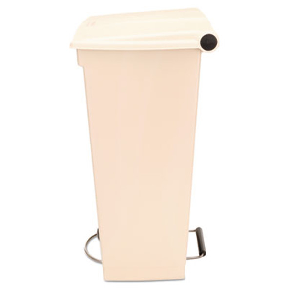 Legacy Step-On Receptacle, 23 Gal, Polyethylene, Beige