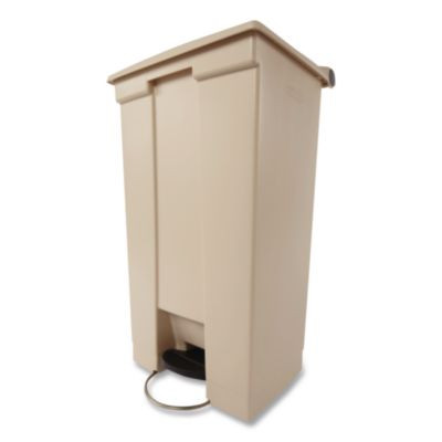Legacy Step-On Receptacle, 23 Gal, Polyethylene, Beige