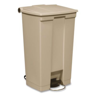 Legacy Step-On Receptacle, 23 Gal, Polyethylene, Beige
