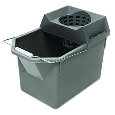 Pail/Strainer Combination, 15 Qt, Steel Gray