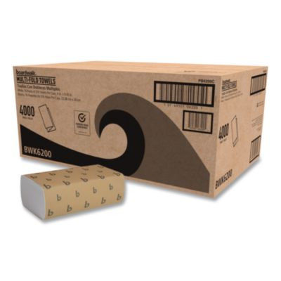 Multifold Paper Towels, 1-Ply, 9 x 9.45, White, 250 Towels/Pack, 16 Packs/Carton