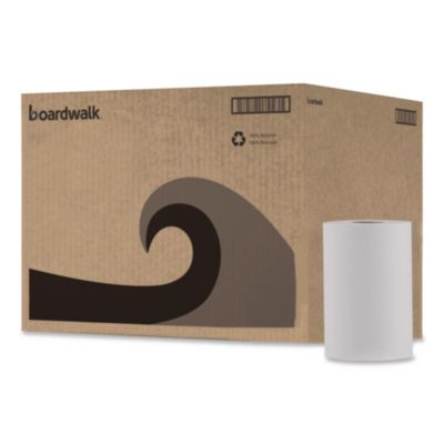 Hardwound Paper Towels, Nonperforated, 1-Ply, 8" x 350 Ft, White, 12 Rolls/Carton