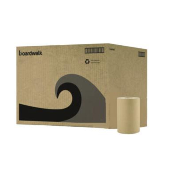 Hardwound Paper Towels, 1-Ply, 8" x 350 Ft, Natural, 12 Rolls/Carton