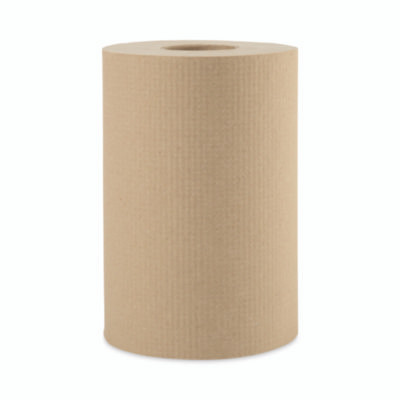 Hardwound Paper Towels, 1-Ply, 8" x 350 Ft, Natural, 12 Rolls/Carton