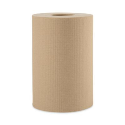 Hardwound Paper Towels, 1-Ply, 8" x 350 Ft, Natural, 12 Rolls/Carton