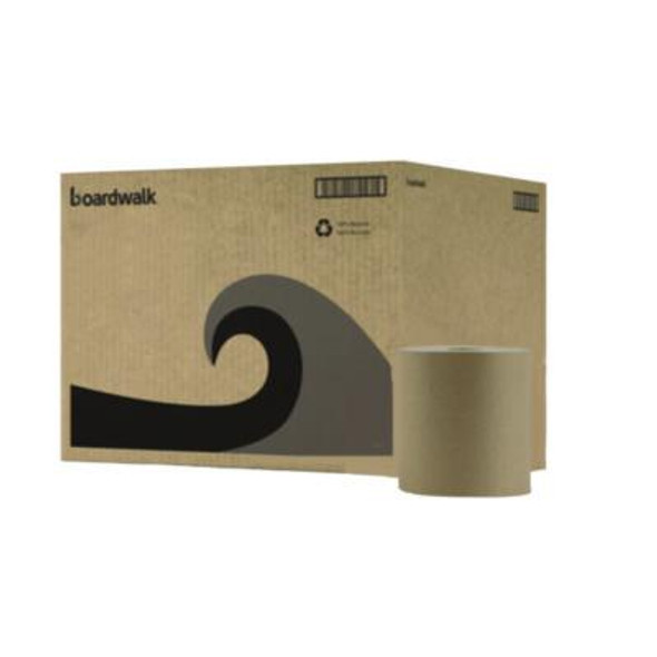 Hardwound Paper Towels, Nonperforated, 1-Ply, 8" x 800 Ft, Natural, 6 Rolls/Carton