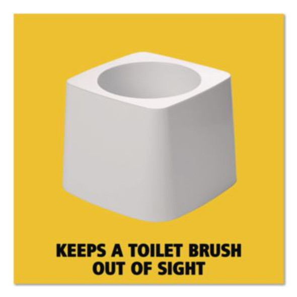 Commercial-Grade Toilet Bowl Brush Holder, White