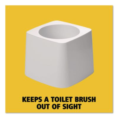 Commercial-Grade Toilet Bowl Brush Holder, White