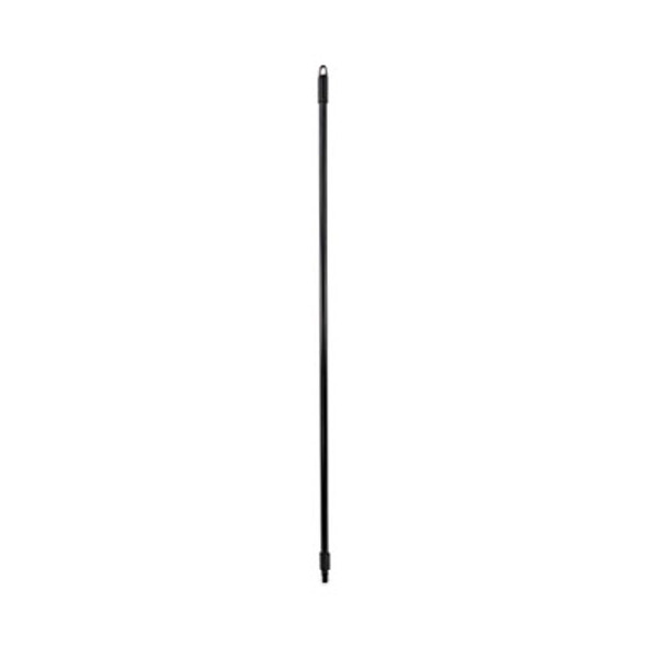 Fiberglass Broom Handle, Nylon Plastic Threaded End, 1" Dia x 60", Black