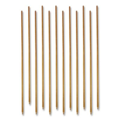 Wood Threaded-Tip Broom/Sweep Handle, 0.94" Dia x 60", Natural