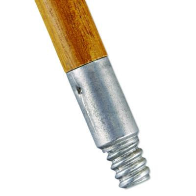 Lacquered-Wood Threaded-Tip Broom/Sweep Handle, 0.94" Dia x 60", Natural