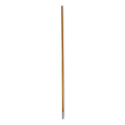 Lacquered-Wood Threaded-Tip Broom/Sweep Handle, 0.94" Dia x 60", Natural